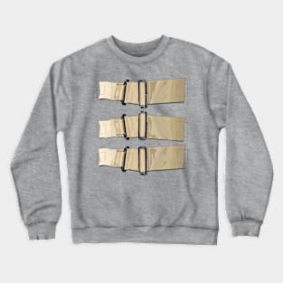 Khaki fastening straps Crewneck Sweatshirt